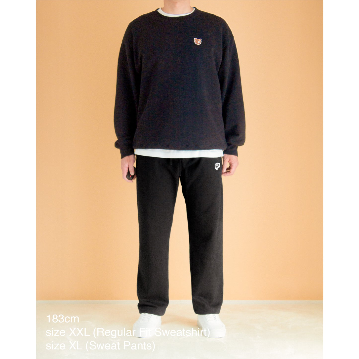 Heart-Logo Heavyweight Sweatpants (Black)