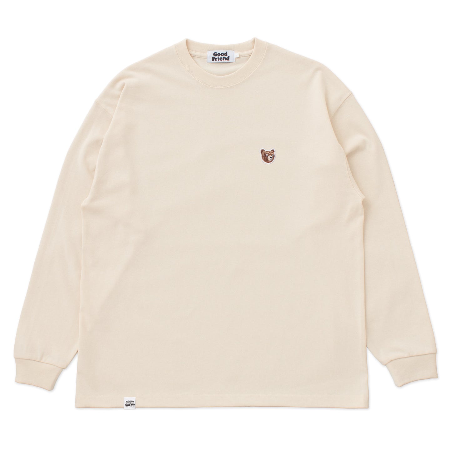 Bear-Face"Over Sized" L/S T-shirt (Vanilla)