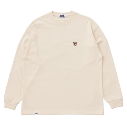 Bear-Face"Over Sized" L/S T-shirt (Vanilla)