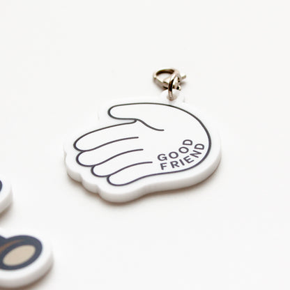 Shake Hands Key Charm