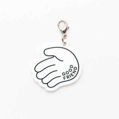 Shake Hands Key Charm