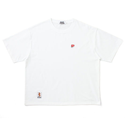 Heart-Logo Wide Fit T-shirt (White)