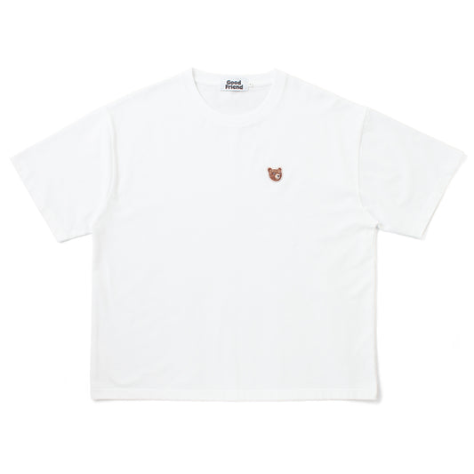 Bear-Face Wide Fit T-shirt (White)