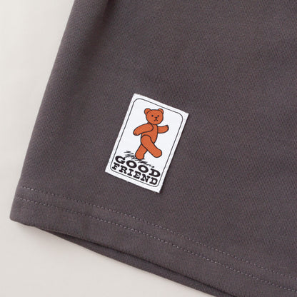 Heart-Logo Sweat Shorts (Dark Grey)