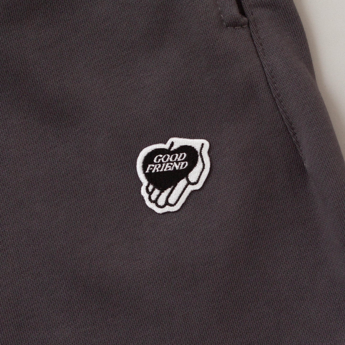 Heart-Logo Sweat Shorts (Dark Grey)