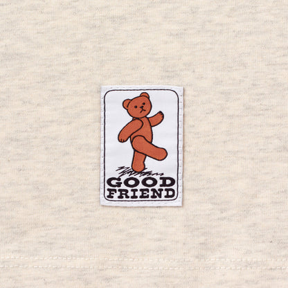 【7月7日再入荷】Heart-Logo Over Sized T-shirt (Oatmeal)