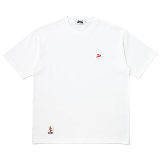 Heart-Logo Over Sized T-shirt (White)