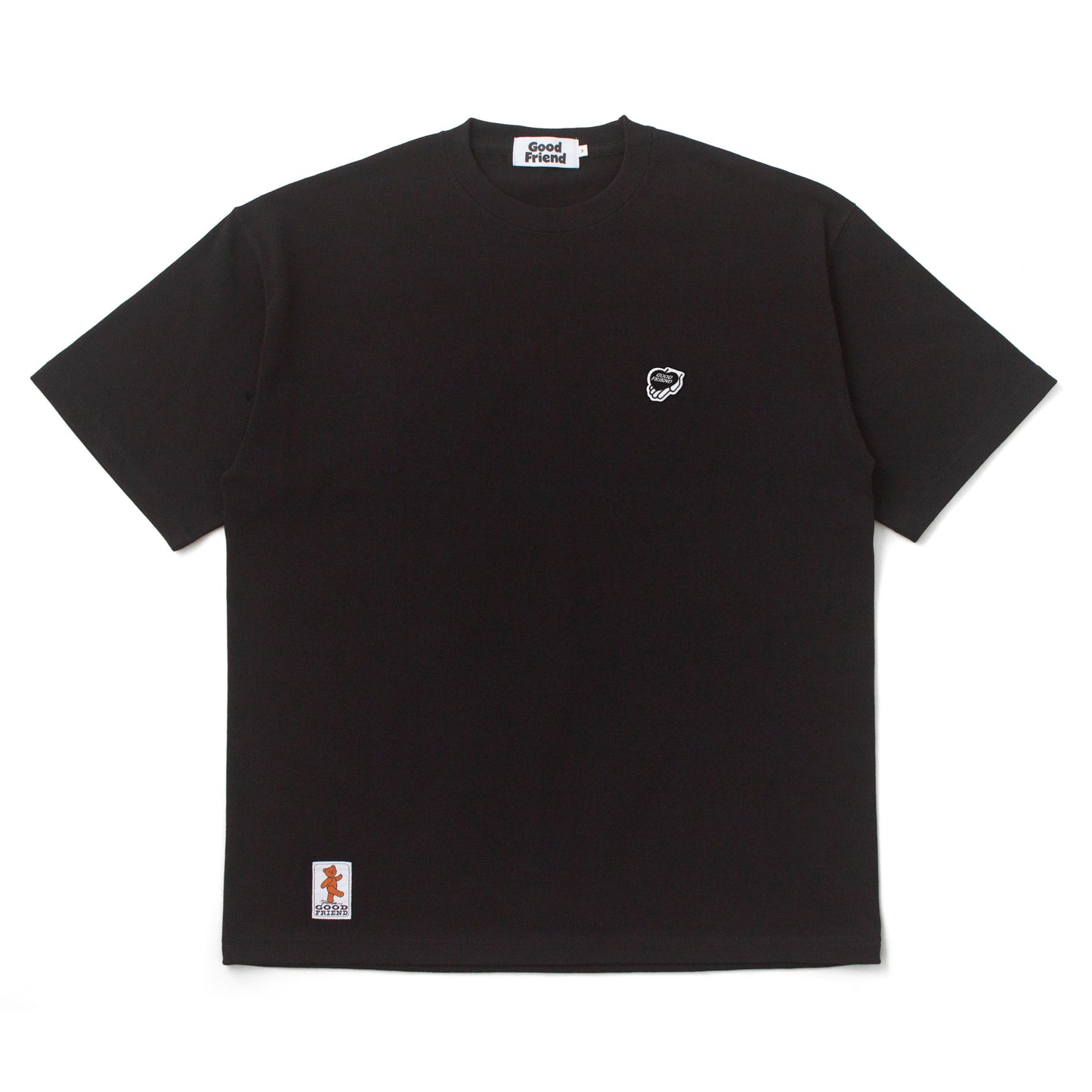 Heart-Logo Over Sized T-shirt (Black)