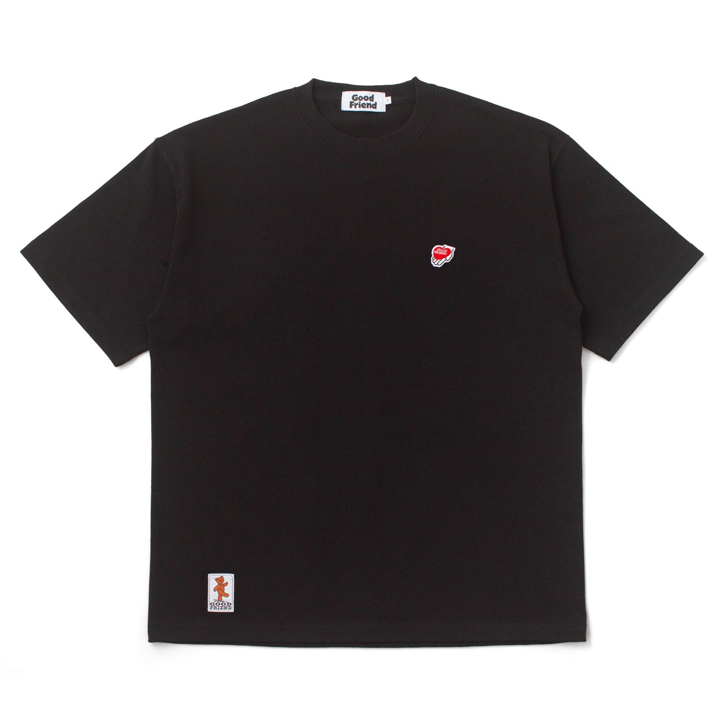 Heart-Logo Over Sized T-shirt (Black)