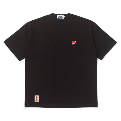 Heart-Logo Over Sized T-shirt (Black)