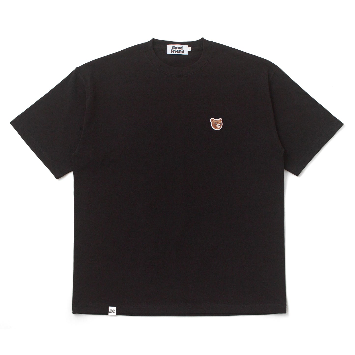 Bear Face Over Sized T-shirt (Black)