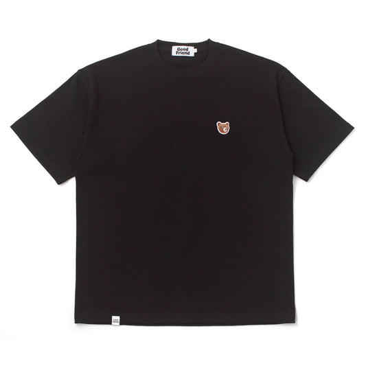 Bear Face Over Sized T-shirt (Black)