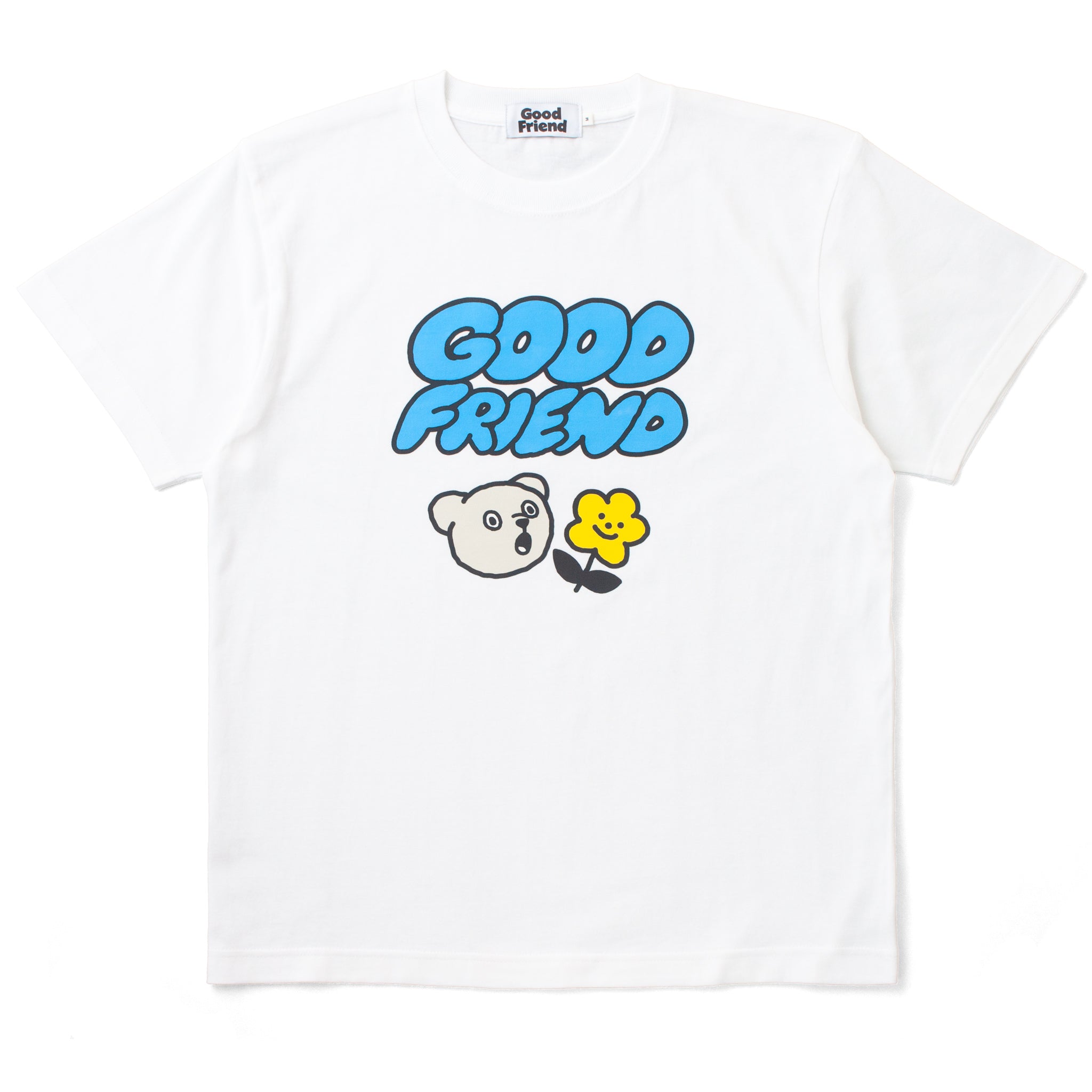 Flower Bear T-shirt (White) – Good Friend
