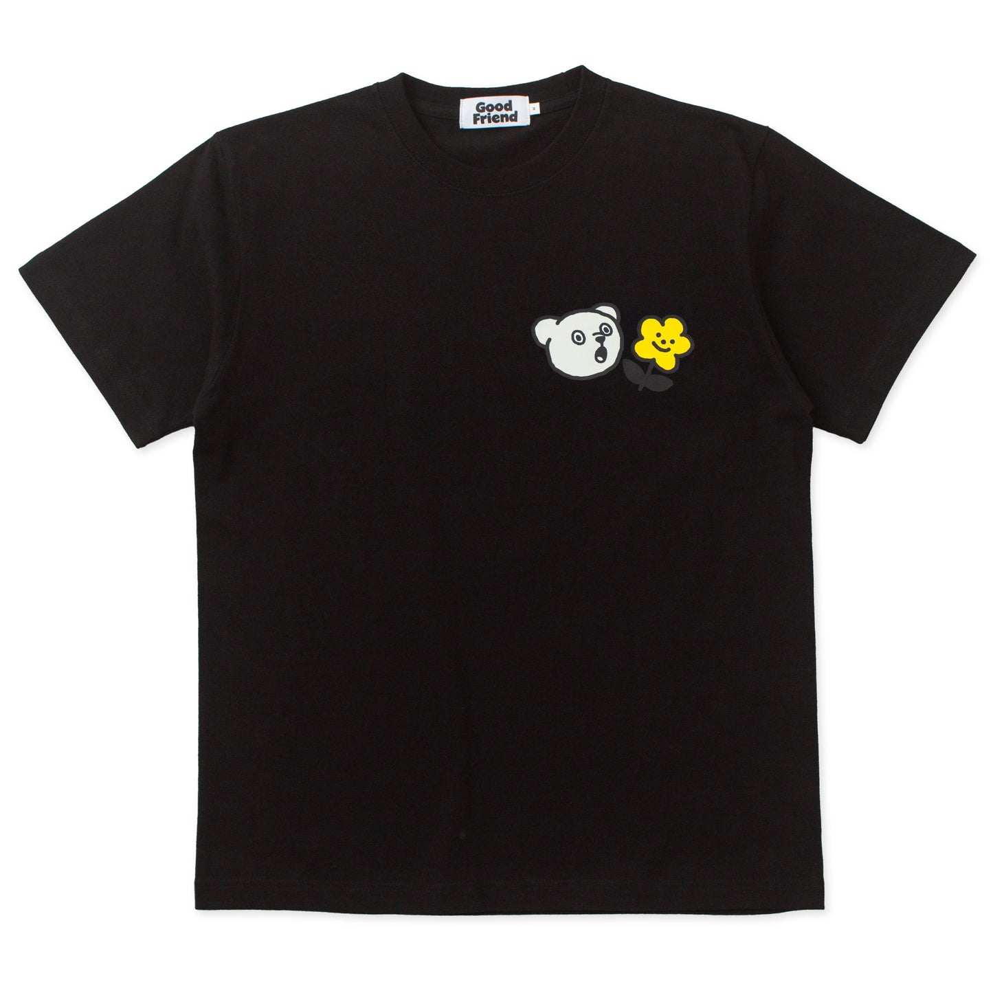 Bear Flower T-shirt (Black)
