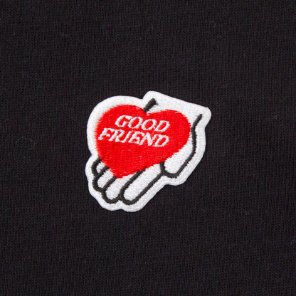 Heart-Logo Over Sized T-shirt (Black)