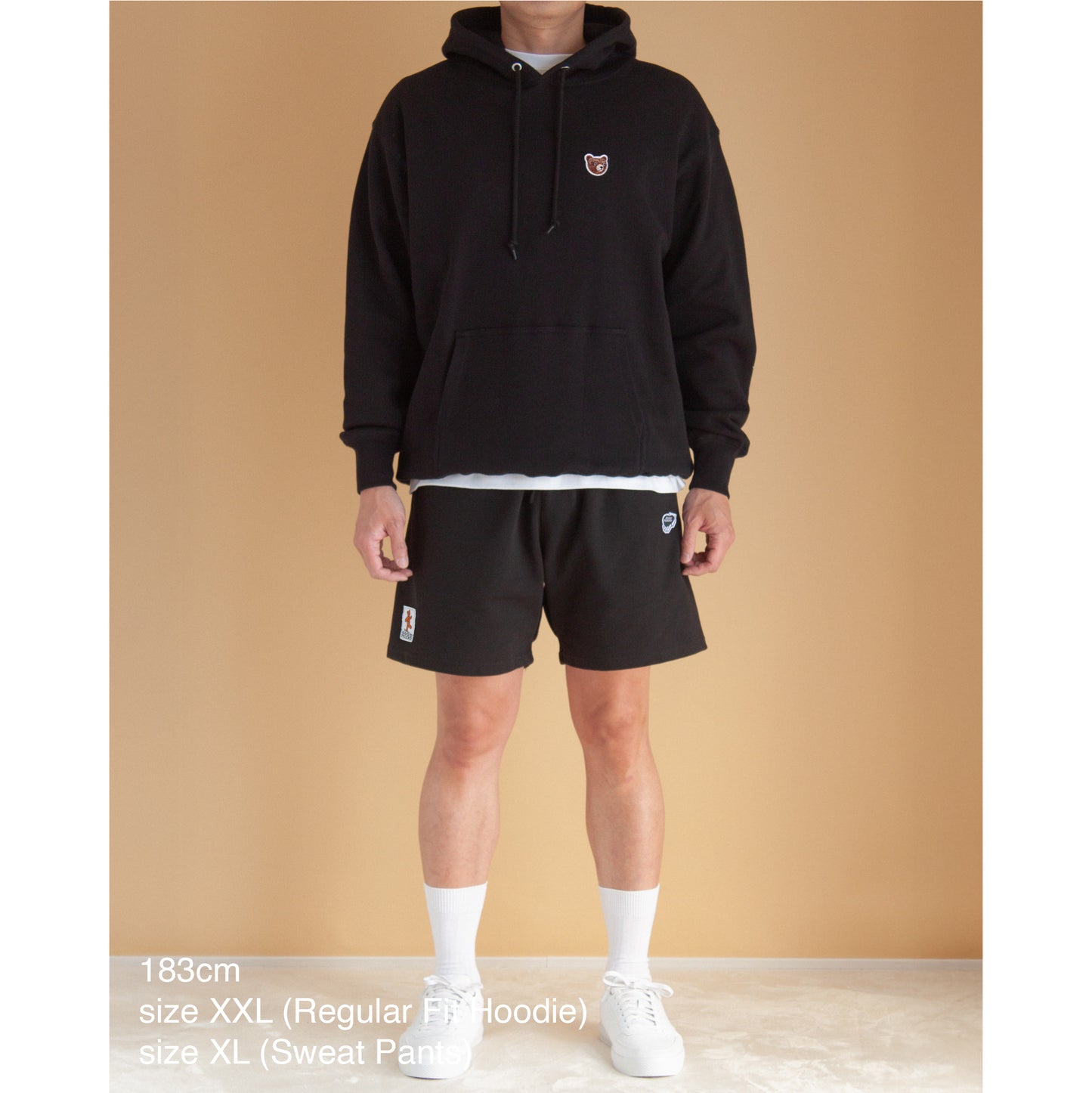 Heart-Logo Sweat Shorts (Black)